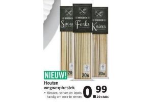 houten wegwerpbestek 20 stuks