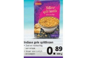 indiase gele splitlinzen