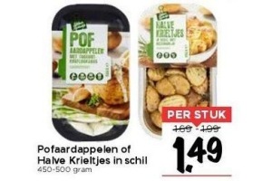 pofaardappelen of halve krieltjes in schil