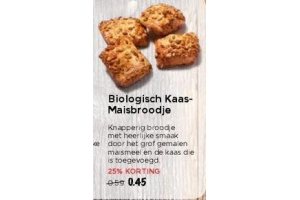 biologisch kaas maisbroodje