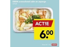 deen ovenschotel zalm en asperges