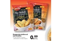 sol en mar knapperig stokbrood met kruiden