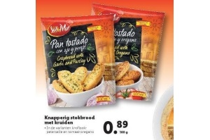 sol en mar knapperig stokbrood met kruiden