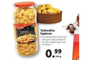 gekookte lupinen