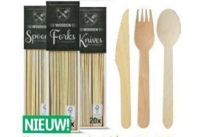 houten wegwerpbestek
