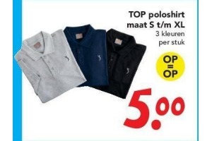 top poloshirts maat s t m xl