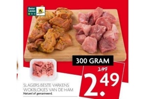 slagers beste varkens wokblokjes van de ham