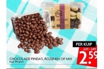 chocolade pinda s rozijnen of mix