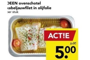 deen ovenschotel kabeljauwfilet in olijfolie