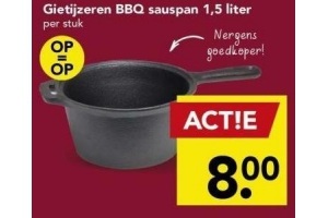 gietijzeren bbq saus pan 1 5 liter