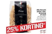 alle boretti pasta olie dressing of saus