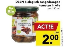 deen biologische zongedroogde tomaten in olie