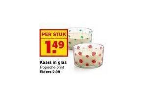 kaars in glas