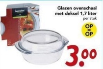 glazen ovenschaal met deksel 1 7 liter