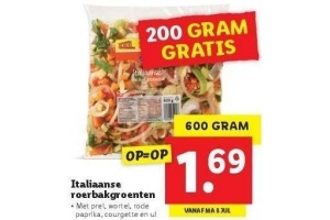 italiaanse roerbakgroenten