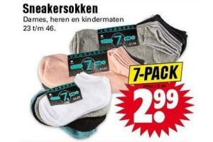 7 pack sneakersokken