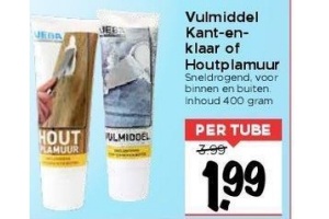 vulmiddel kant en klaar of houtplamuur