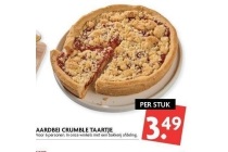 aardbei crumble taartje