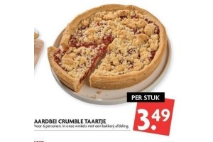 aardbei crumble taartje