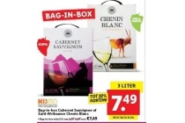 bag in box carbernet sauvignon of zuid afrikaanse chenin blanc