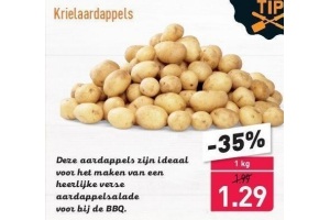 krielaardappels per kilo