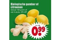 biologische gember of citroen