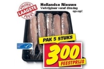 hollandse nieuwe 5 stuks