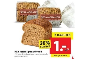 half sesam granenbrood