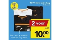 top t shirts extra lang 2x2 pack