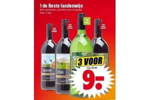 1 de beste landenwijn
