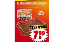 air o crisp ovenmand met bakplaat