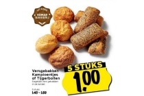 versgebakken kampioentjes of tijgerbollen