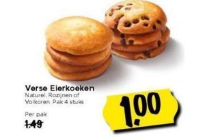 verse eierkoeken 4 stuks