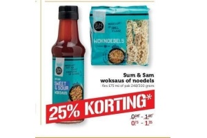 sum en sam noedels en woksaus