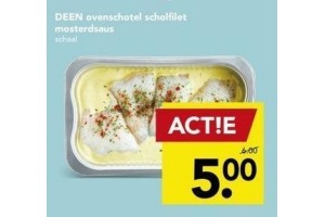 deen ovenschotel scholfilet met mosterdsaus