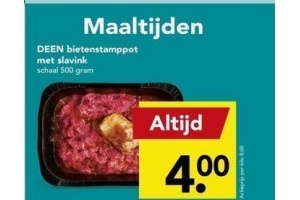 deen bietenstamppot met slavink