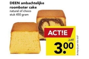 deen ambachtelijke roomboter cake