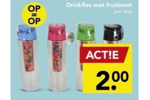 drinkfles met fruitinzet