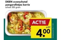 deen ovenschotel pangarolletjes kerrie