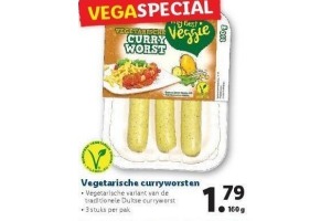 vegetarische curry worst