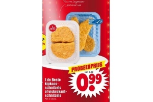 1 de beste kipkaas schnitzels of viskrokant schnitzels