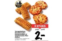 versgebakken noordwoudse kaasbroodjes of vegetarische mini pizza s