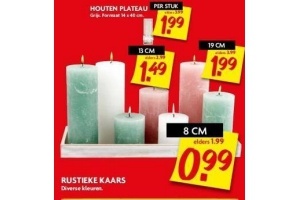 rustieke kaars 19 cm