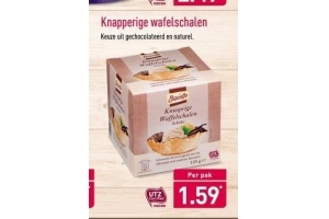 knapperige wafelschalen