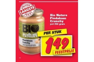 bio nature pindakaas crunchy