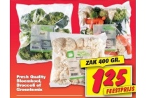 fresh quality bloemkool broccoli of groentemix