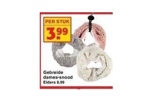 gebreide dames snood