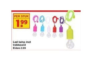 led lamp met trekkoord