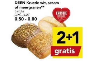 deen krustie wit sesam of meergranen