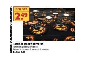 tafelset creepy pumpkin